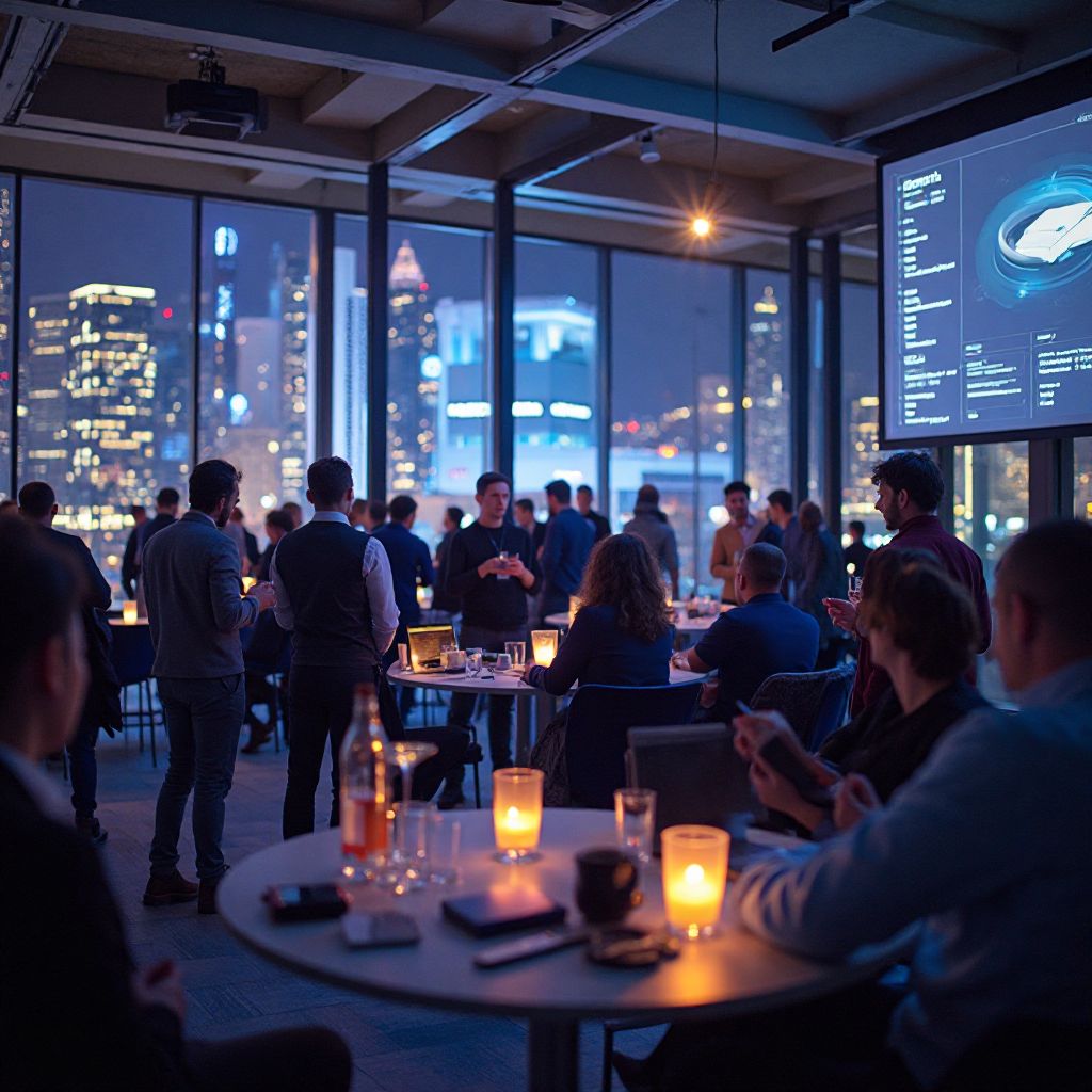 Sesiune de networking între participanți